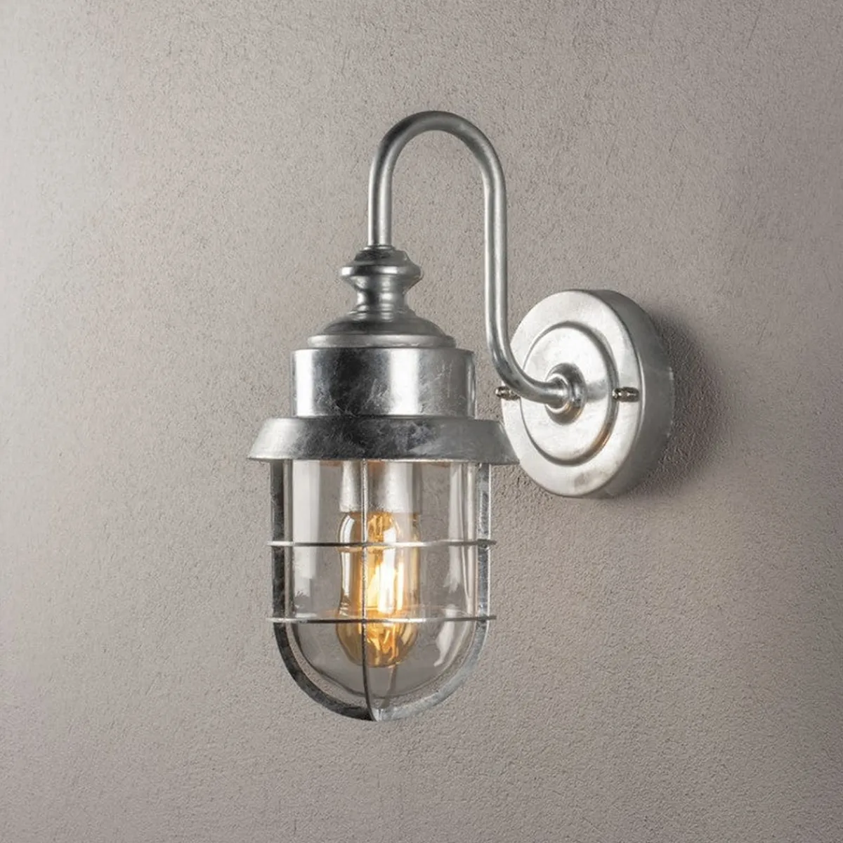 Utelamper - Klassiske Vegglamper>Konstsmide Cerignola vegglampe IP44 - stål Galvanisert