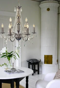 Kjøkkenbelysning Tak|Lysekroner>Aneta Lighting Chateau 9 lysekrone Krystall