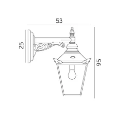 Lightup-Pris|Utelamper - Klassiske Vegglamper>Norlys Chelsea vegglampe 964 Kobber