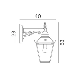 Lightup-Pris|Utelamper - Klassiske Vegglamper>Norlys Chelsea vegglampe 960 Kobber