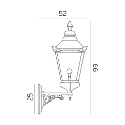 Lightup-Pris|Utelamper - Klassiske Vegglamper><noscript><img width=