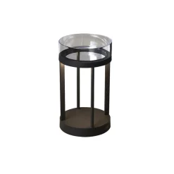 Lykter|Oppladbare Bordlamper>Konstsmide Chieti lanterne bord/gulv 25 cm IP54 oppladbar - Grå