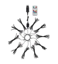 Juletrelys & Lysslynger|Juletrelys Inne>Marksløjd Choice ringslynge for utendørsbruk 2 meter 160 lys IP44 m/fjernkontroll - Flerfarget - Svart