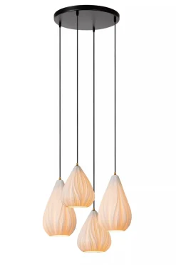 Kjøkkenbelysning Tak|Takpendler>Lucide Cinzia takpendel 55,5 cm 4-lys Hvit