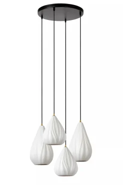 Kjøkkenbelysning Tak|Takpendler>Lucide Cinzia takpendel 55,5 cm 4-lys Hvit