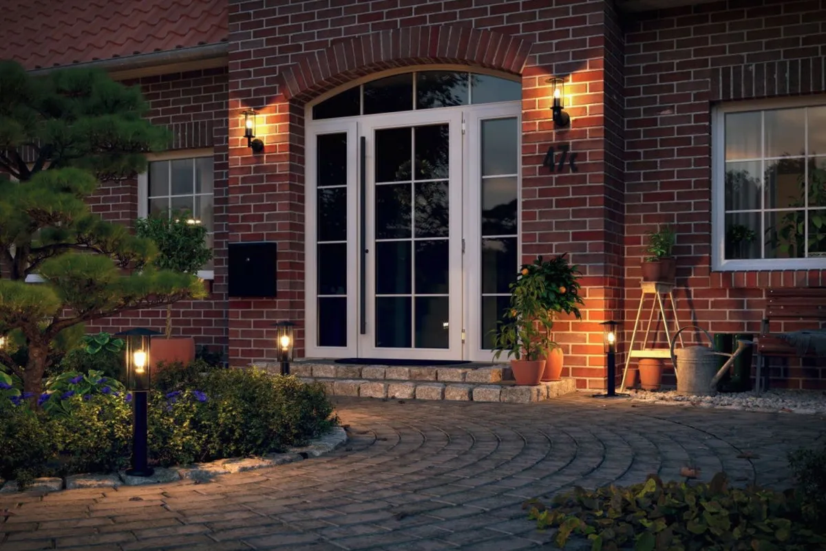 Utelamper - Klassiske Vegglamper>Paulmann Classic vegglampe opp utendørs IP44 Mørk grå