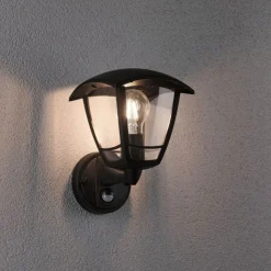 Utelamper - Klassiske Vegglamper>Paulmann Classic vegglampe opp utendørs IP44 - Med bevegelsessensor Svart