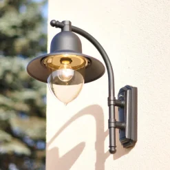 Lightup-Pris|Utelamper - Klassiske Vegglamper>Norlys Como 370 utendørs vegglampe Svart