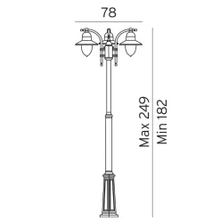 Lightup-Pris|Lyktestolper>Norlys Como stolpe 373 Svart