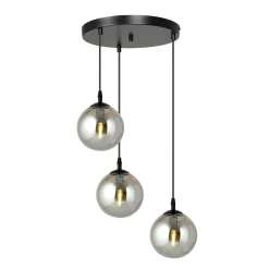 Kjøkkenbelysning Tak|Takpendler>Emibig Cosmo rondell takpendel 3 lys - Svart/Røykfarget Svart / Røyk