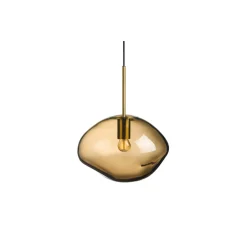 Kjøkkenbelysning Tak|Takpendler>Hadeland Glassverk Crystal Stone Ø30 - Kakao / Messing Messing / Kakao