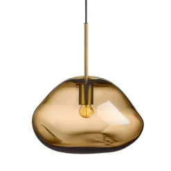 Kjøkkenbelysning Tak|Takpendler>Hadeland Glassverk Crystal Stone Ø35 - Kakao / Stål Stål / Kakao