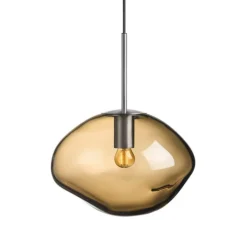 Kjøkkenbelysning Tak|Takpendler>Hadeland Glassverk Crystal Stone Ø30 - Kakao / Stål Stål / Kakao