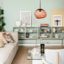 Kjøkkenbelysning Tak|Takpendler>Hadeland Glassverk Crystal Stone Ø30 - Morgenrød / Svart