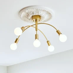 Kjøkkenbelysning Tak|Taklamper / Takplafonder>Marksløjd Cygnus taklampe 5L - farget - Gull