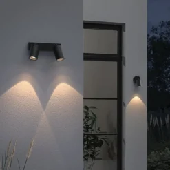 Utelamper Med Opp/Ned Lys>Astro Lighting Dartmouth twin spot utendørs IP44 Svart