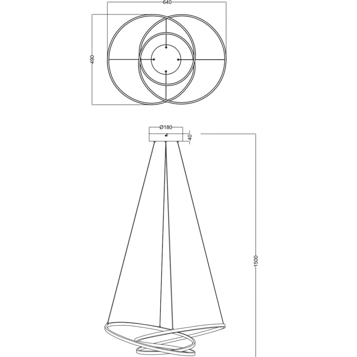 Kjøkkenbelysning Tak|Takpendler>Trio Lighting Darvin pendellampe 64