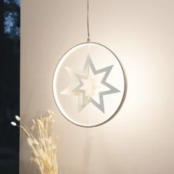 Adventsstjerner>Konstsmide Dekorasjon med stjerne dimbar - Hvit