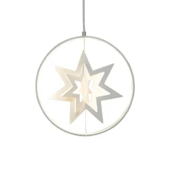 Adventsstjerner>Konstsmide Dekorasjon med stjerne dimbar - Hvit