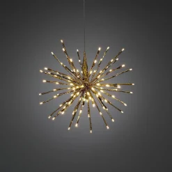 Juledekorasjon>Konstsmide Dekorasjonsball 40 cm 120 LED varmhvit - Gull