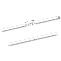 Kjøkkenbelysning Tak|Designline>Antidark Designline rettskjøt - Hvit