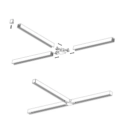 Kjøkkenbelysning Tak|Designline>Antidark Designline T-skjøt - Hvit