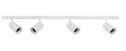 Kjøkkenbelysning Tak|Designline>Antidark Designline Tube Pro komplett 1,9 meter spotskinne med 4 spotter GU10 - Hvit