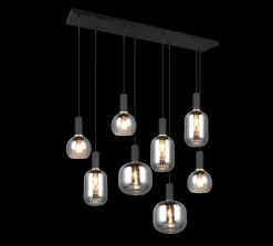 Kjøkkenbelysning Tak|Takpendler>Trio Lighting Diva takpendel 8-lys Svart