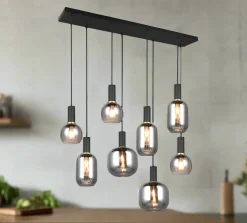 Kjøkkenbelysning Tak|Takpendler>Trio Lighting Diva takpendel 8-lys Svart