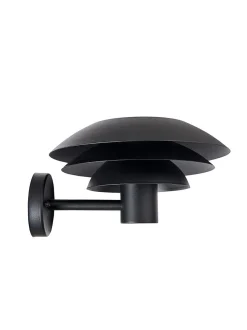 Utelamper - Klassiske Vegglamper>Dyberg Larsen DL31 utendørs vegglampe IP44 - Svart