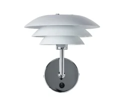 Interiørlamper|Leselamper>Dyberg Larsen DL20 vegglampe - Krom/Hvit Krom / Opal
