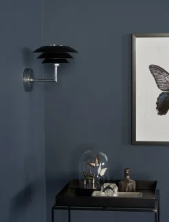 Interiørlamper|Leselamper>Dyberg Larsen DL20 vegglampe - Krom/ Svart