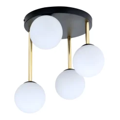 Kjøkkenbelysning Tak|Taklamper / Takplafonder>Emibig Dolce taklampe 4-lys - Svart/Opal/Gullfarget Svart / Opal