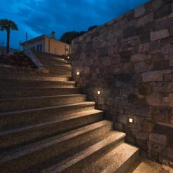 Utelamper Med Opp/Ned Lys>Slv Downunder S innfelt vegglampe utendørs 1,7W 3000 Kelvin IP55 Antrasitt