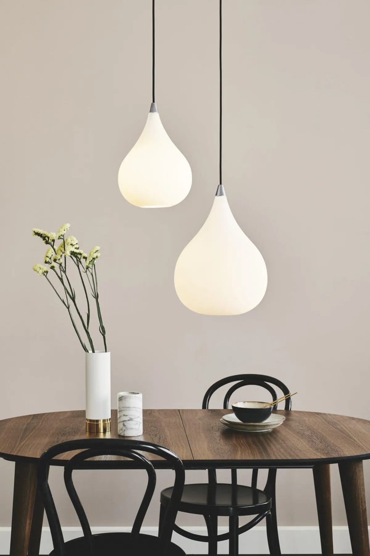 Kjøkkenbelysning Tak|Takpendler>Halo Designs Drops pendel 17 - Opal Hvit