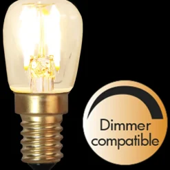 Led-Pærer E14 Sokkel>Star Trading E14 LED ST26 1,4W 2100 Kelvin - Dimbar Amber