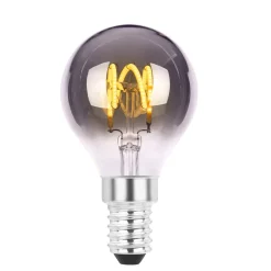 Led-Pærer E14 Sokkel>NorDesign Ecolux E14 Spiral filament 4W 2700K 45 mm dimbar - Smoke Røyk
