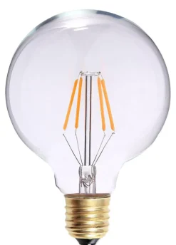 Led-Pærer E27 Sokkel>Ms - belysning Edison globe filament E27 6W LED 95mm - 3 step dim Klar