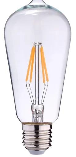 Led-Pærer E27 Sokkel>Ms - belysning Edison lanterne filament E27 6W LED - 3 step dim Klar