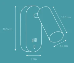 Leselamper|Vegglamper Med Usb>Nielsen Light Ego vegglampe dimbar m/ USB - Hvit