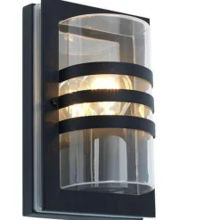 Utelamper - Veggskjold / Plafond>Eglo Ekeberg vegglampe - , liten Svart