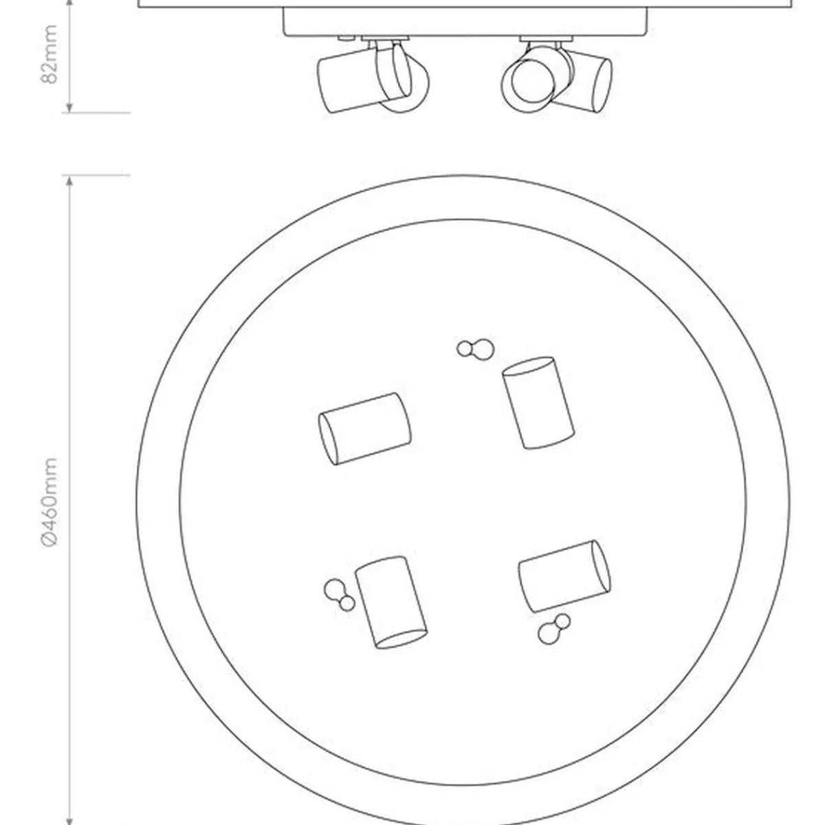 Kjøkkenbelysning Tak|Taklamper / Takplafonder>Astro Lighting Elba Square 500 taklampe