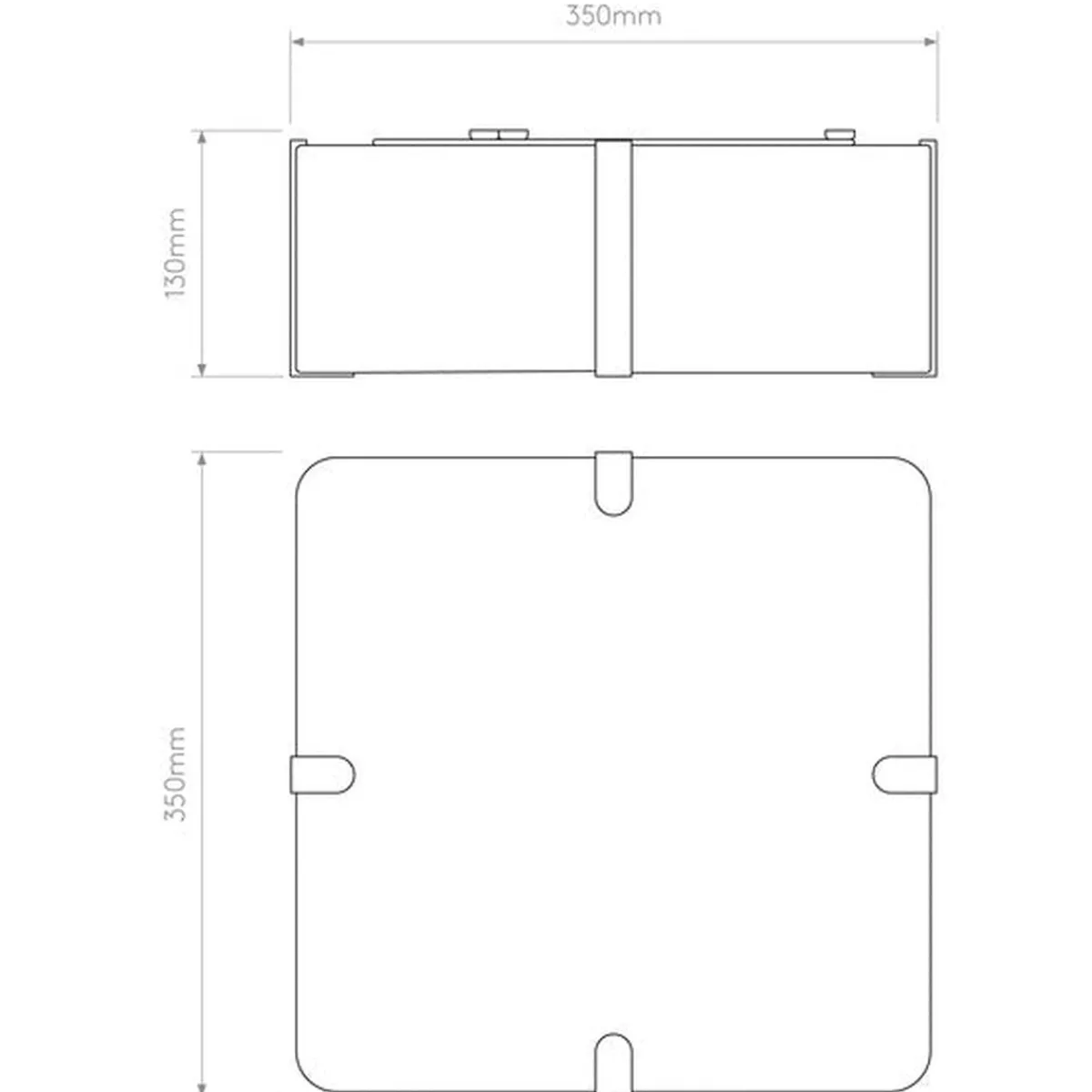 Kjøkkenbelysning Tak|Taklamper / Takplafonder>Astro Lighting Elba Square 350 taklampe