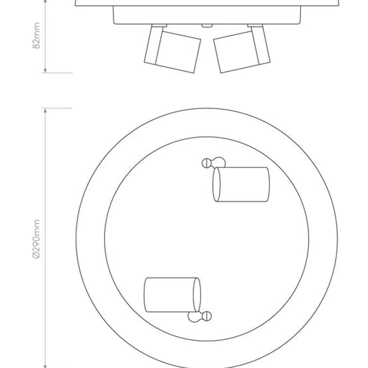 Kjøkkenbelysning Tak|Taklamper / Takplafonder>Astro Lighting Elba Square 350 taklampe