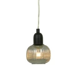 Kjøkkenbelysning Tak|Vinduslamper>Aneta Lighting Elin vinduspendel 4 meter ledning m/støpsel Svart / Røyk