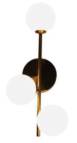 Kjøkkenbelysning Tak|Taklamper / Takplafonder>NorDesign Emrik vegg/tak lampe - Messingfarget/Opal Messing / Opal