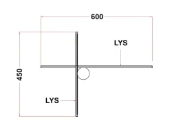 Baderomsbelysning Vegg>NorDesign Eros Novata 600 10W 2700 Kelvin IP44 - Venstre modell Svart