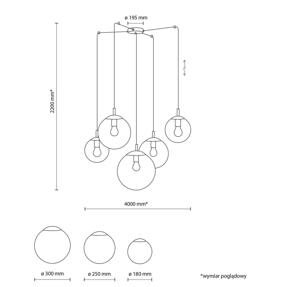 Kjøkkenbelysning Tak|Takpendler>TK Lighting Esme takpendel 5-lys