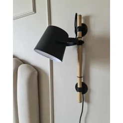 Leselamper>Aneta Lighting Espresso vegglampe - /tre Svart