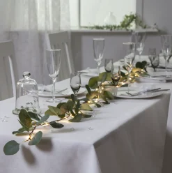 Juledekorasjon>Star Trading Eukalyptus dekorslynge med lys Grønn